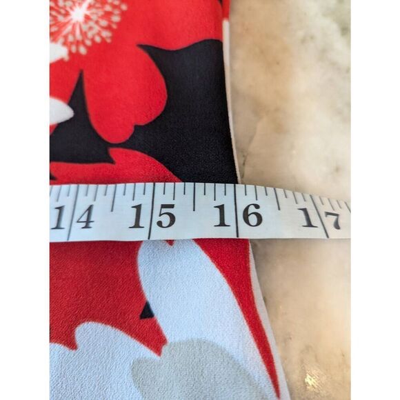 Tommy Hilfiger Dress Women's Size 4 Red Black Floral Pockets A Line Mini - Picture 12 of 13